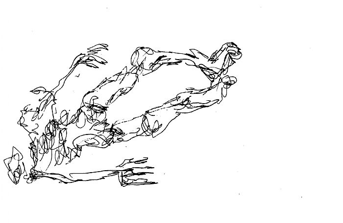 Bog body drawing